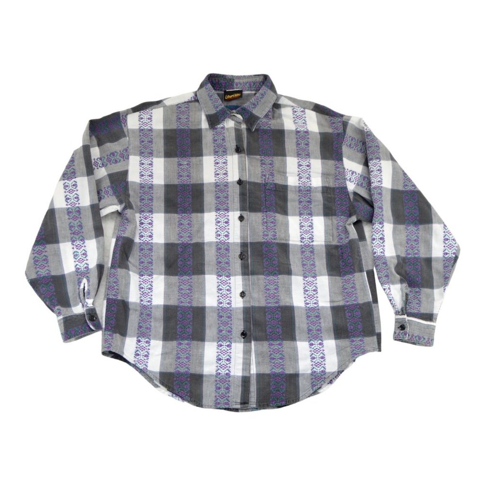 Vintage 90's Laurissa Women's Shirt Plaid Long Sleeve Size Large